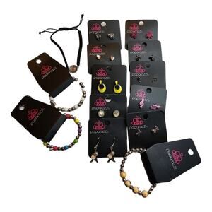 Paparazzi Bracelet and Puerced Earring Lot of 14 NEW  Lot 2595